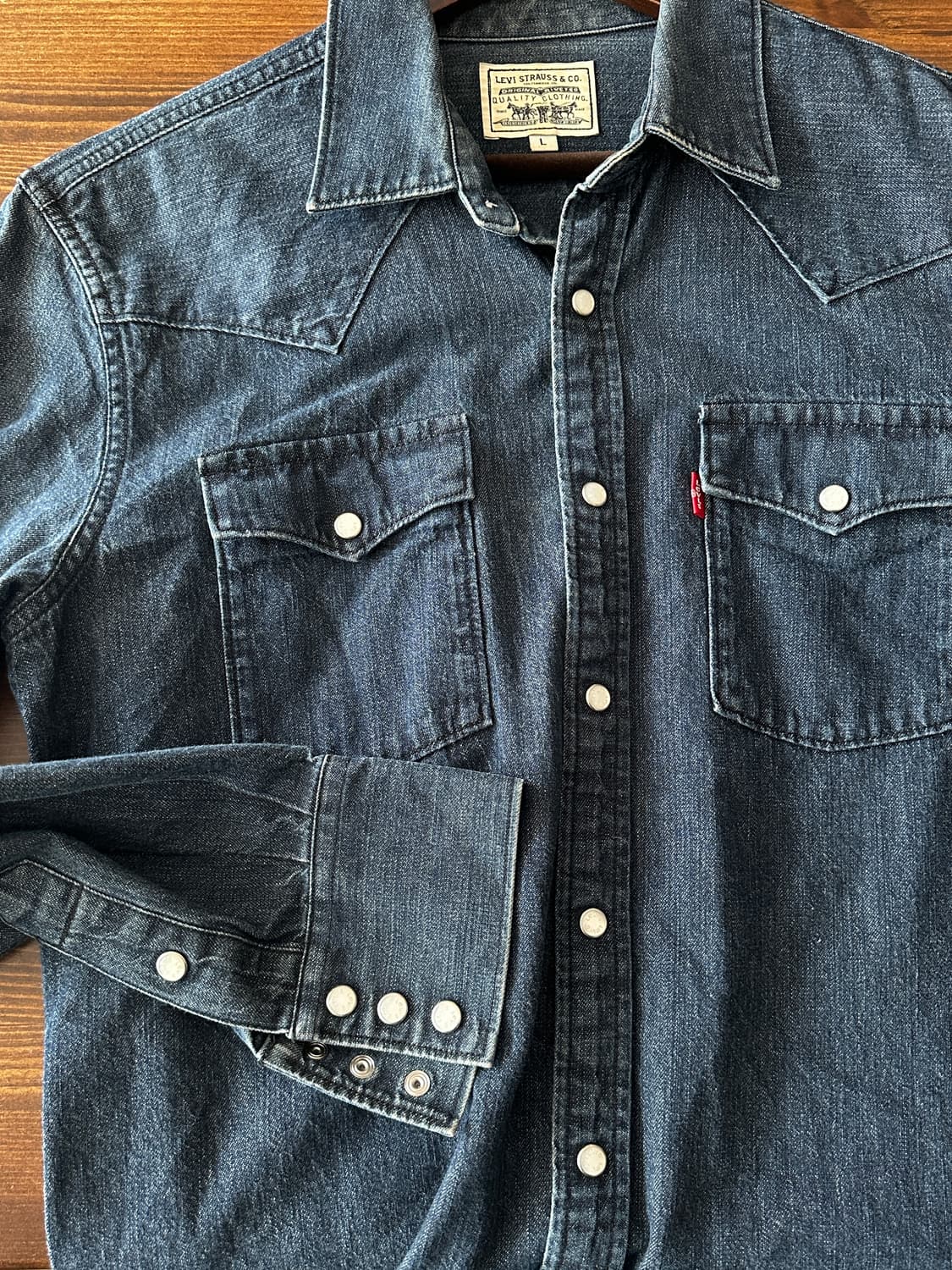 Levi’s 블랙 데님 웨스턴 셔츠 상품이미지4