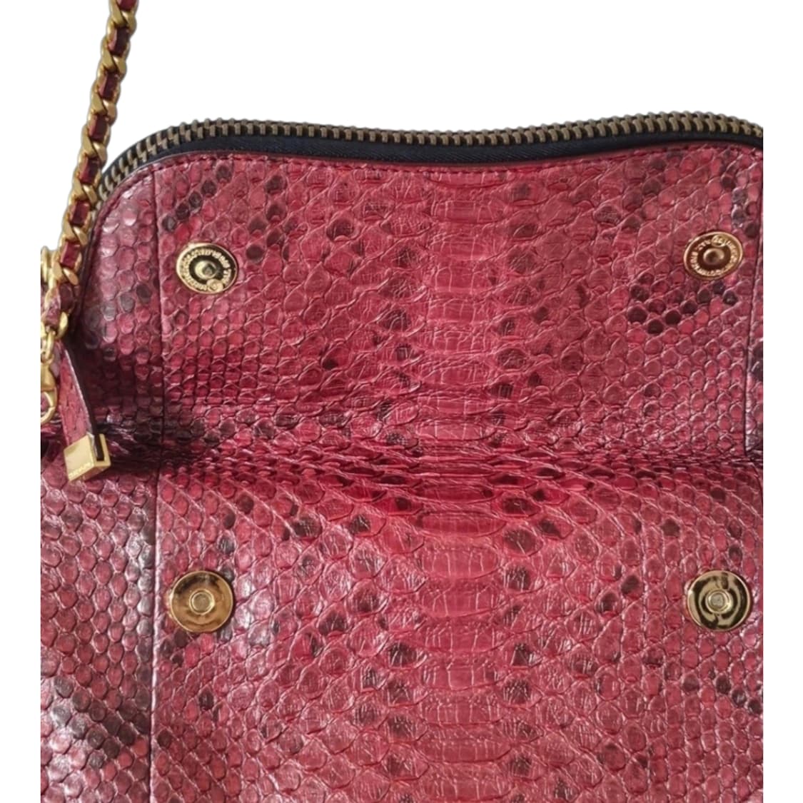 ❤️ 힐리앤서스 레드 뱀피 소가죽 체인백 | 숄더·클러치·크로스 4way 상품이미지7