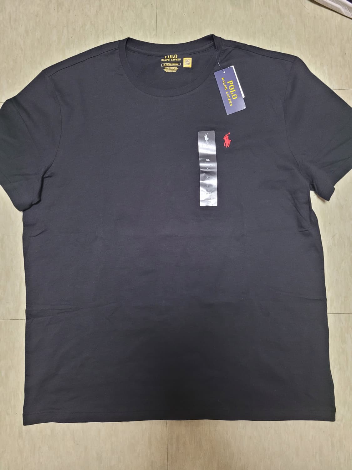 폴로 랄프로렌 크루넥 반팔티 블랙 xl 상품이미지1