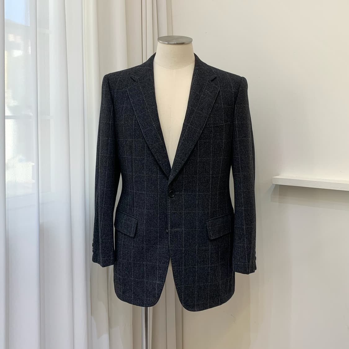 Turnbull Asser Renown 빈티지 플란넬 윈도페인 자켓 상품이미지5
