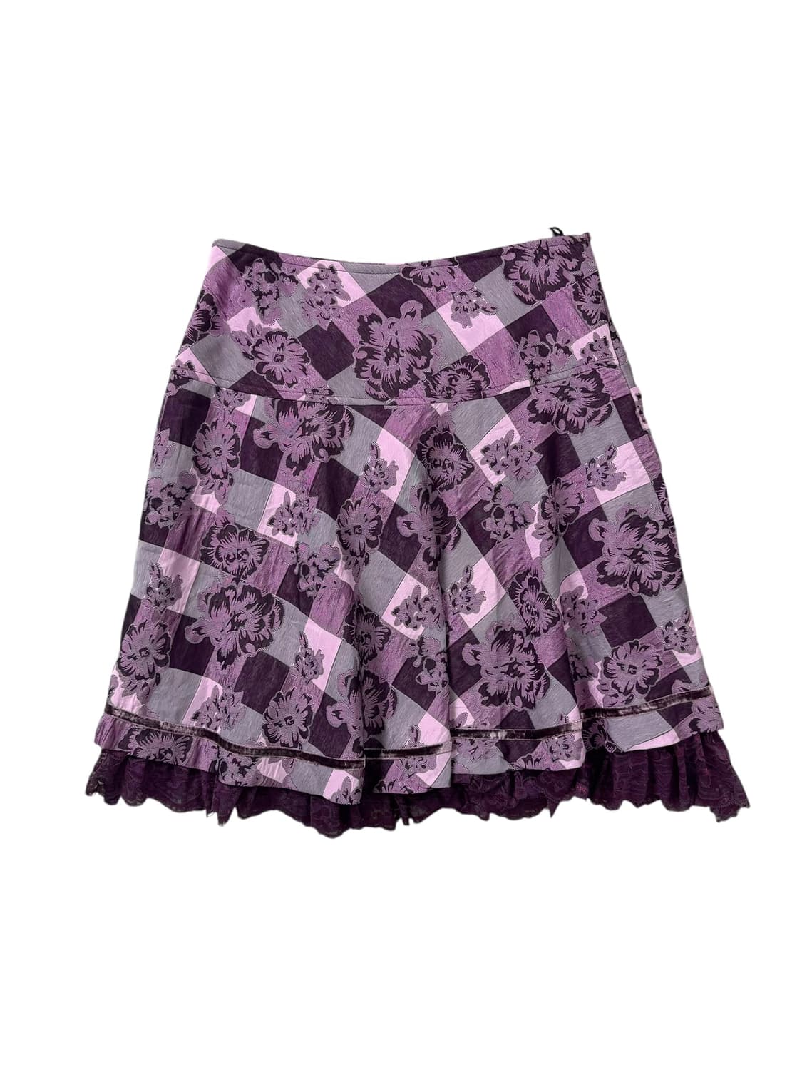 vintage gothic floral ruffle skirt 상품이미지1