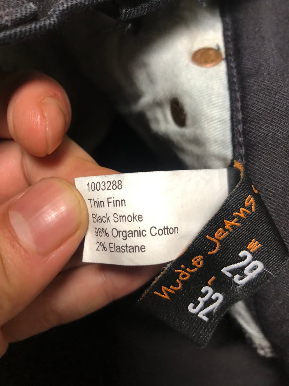 누디진 씬핀 black smoke 29/32 상품이미지3