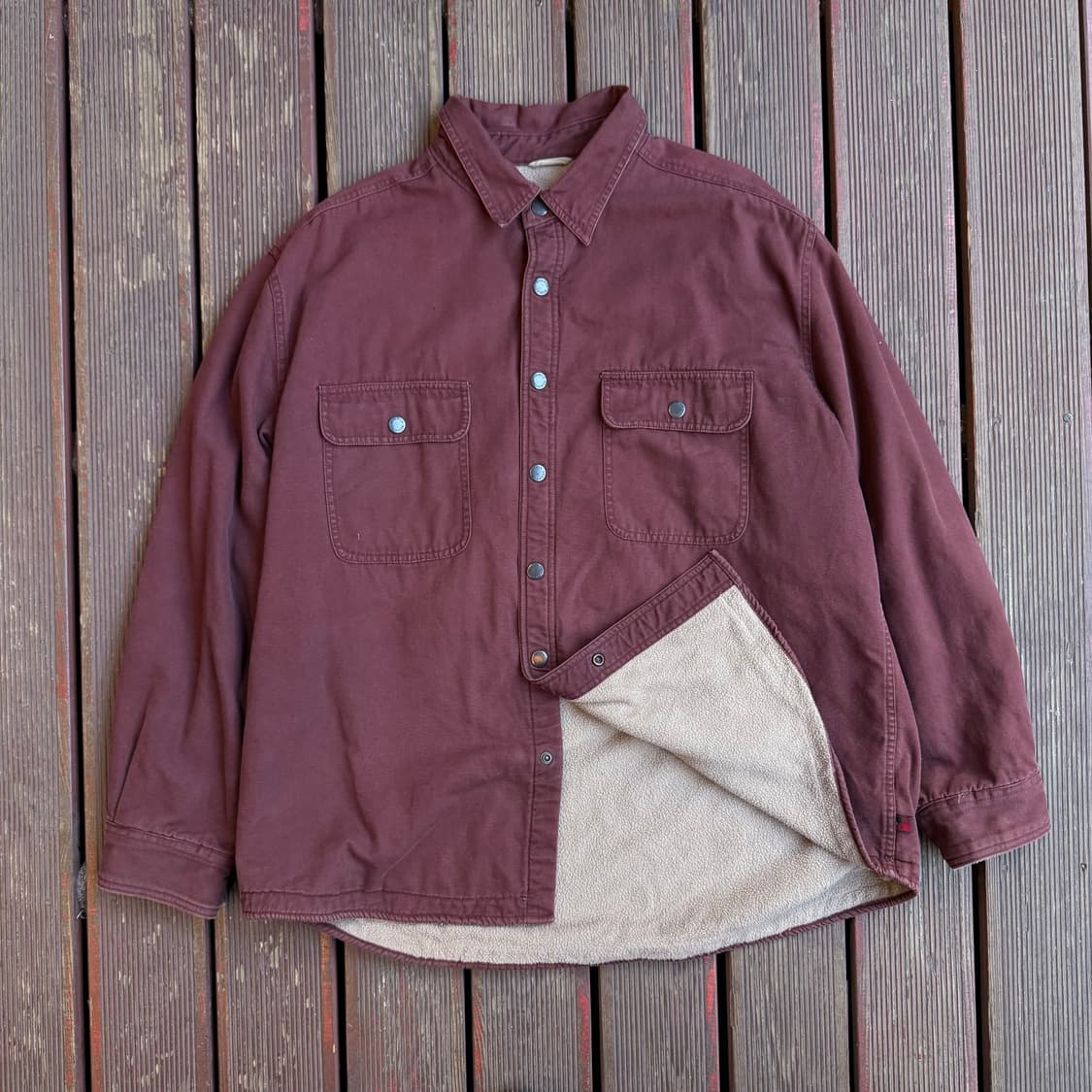 울리치 양털 셔츠자켓 버건디 상품이미지1