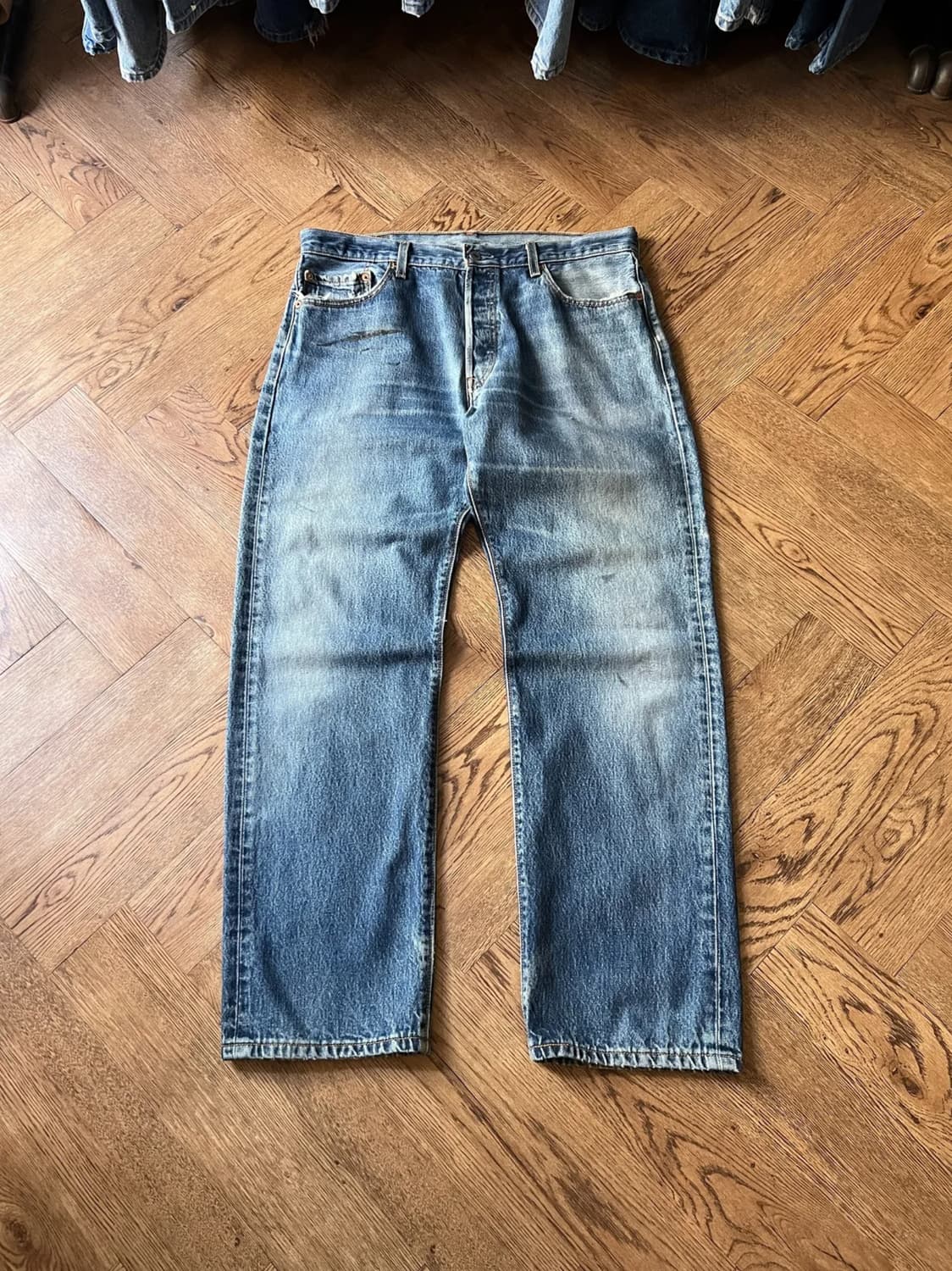 [36]00's 리바이스 USA 501 빈티지 페이딩 스트레이트 데님팬츠 상품이미지1