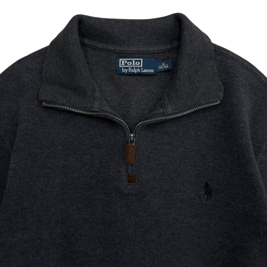 폴로 랄프로렌 블랙포니 차콜 반집업 M 상품이미지4
