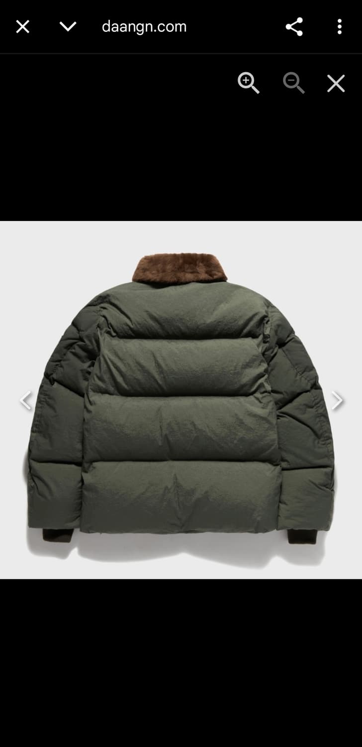 L 100) 이스트로그 B-15 플라이트 봄버 다운 점퍼 무스탕 패딩 상품이미지2