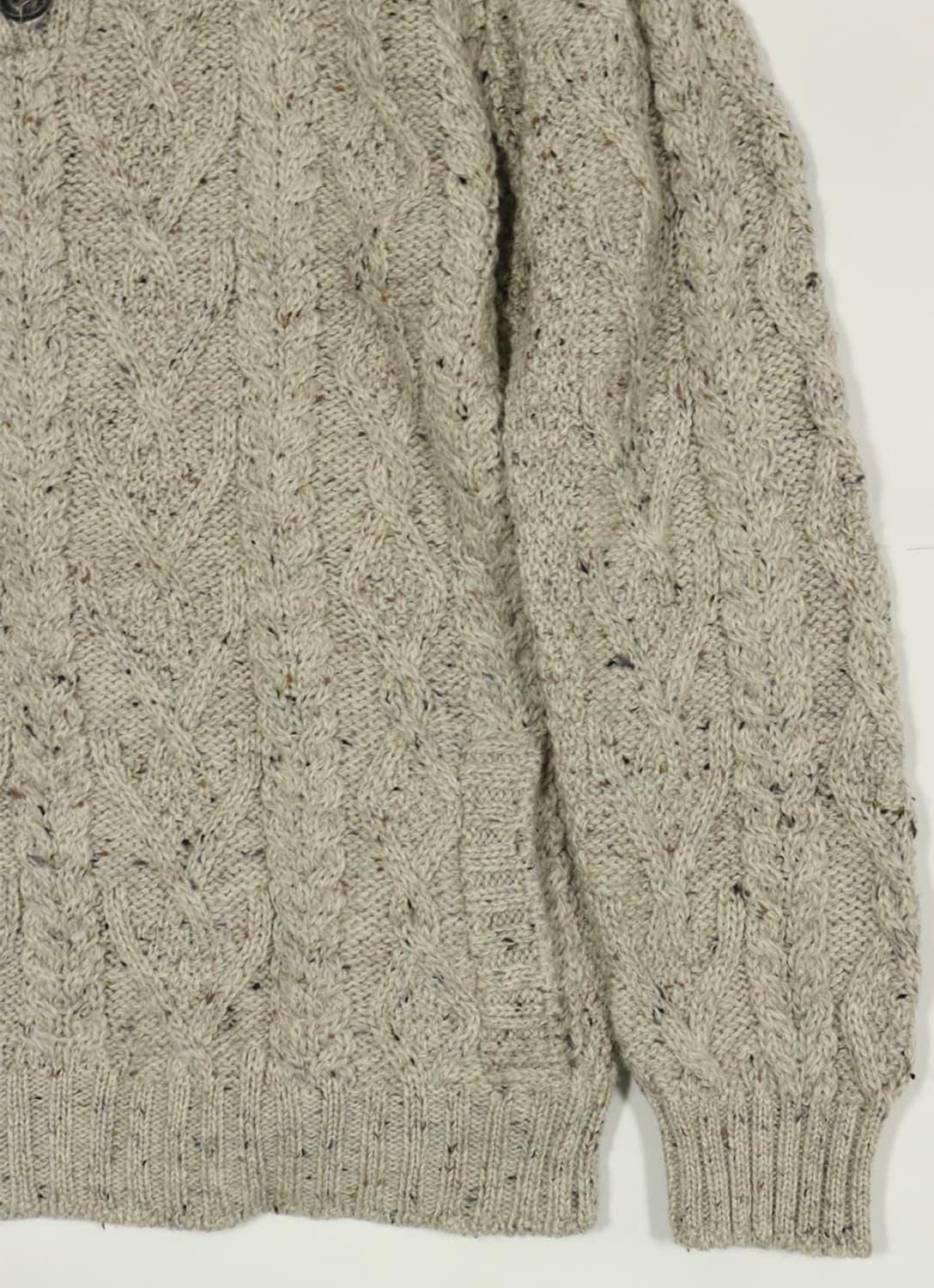 아란크래프트 울 케이블 헨리넥 니트 스웨터 상품이미지5