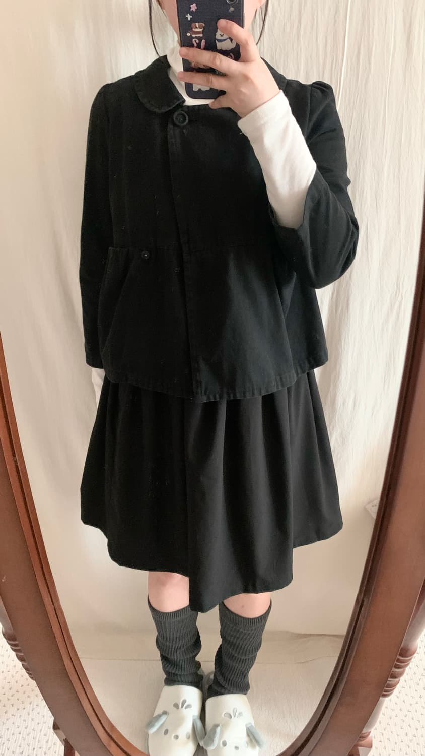 RAY BEAMS 둥근 카라 셔링 면 자켓 상품이미지6