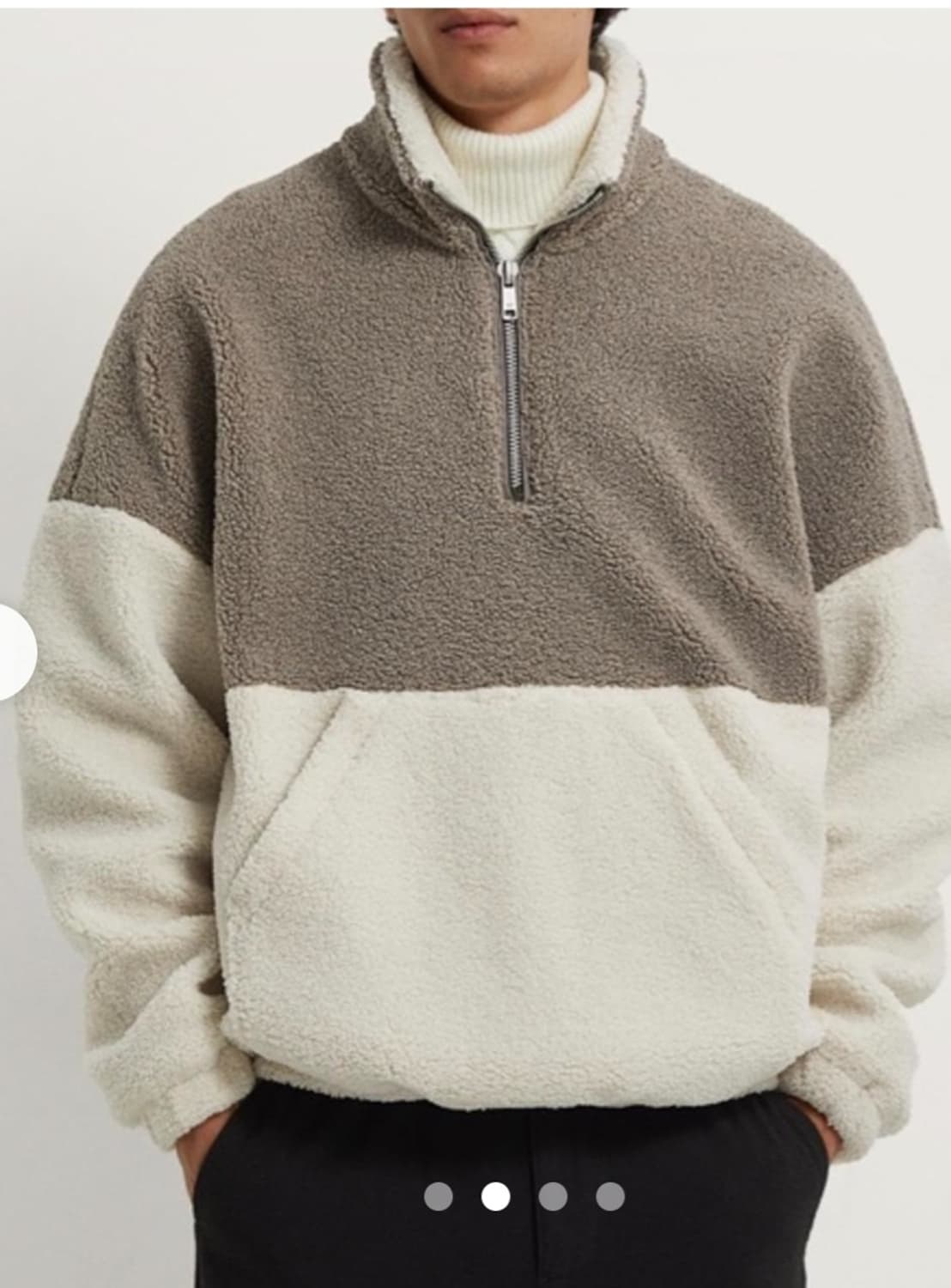 자라 오버핏 반집업 플리츠 남자100 상품이미지1