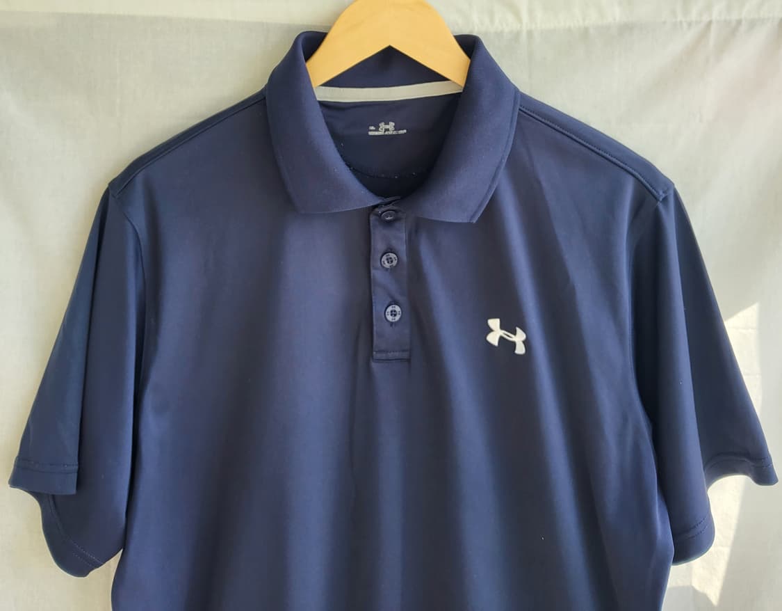 언더아머(UNDER ARMOUR) 남성용 폴리 기능성 반팔 카라티 상품이미지3