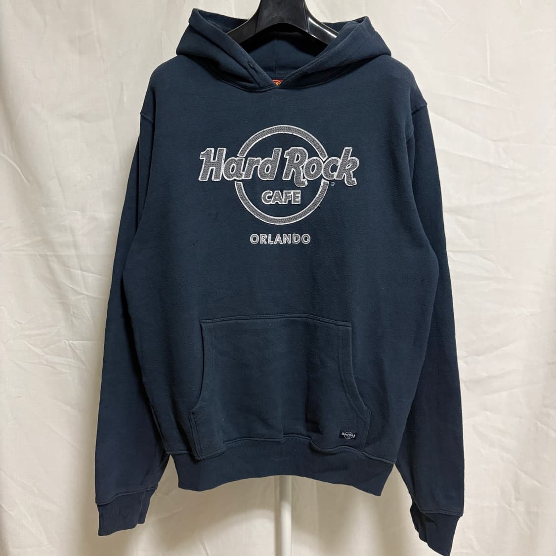 하드락 카페 올란도 아플리케 빈티지 후드티 / 네이비, M 상품이미지1