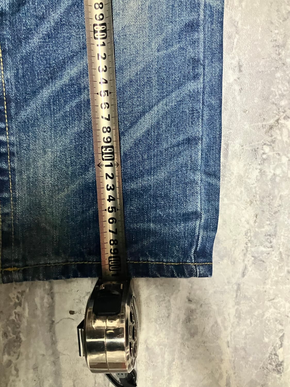 Lolita 로리타 핀터깔y2k 보헤미안 버클 워시드 데님팬츠 상품이미지4