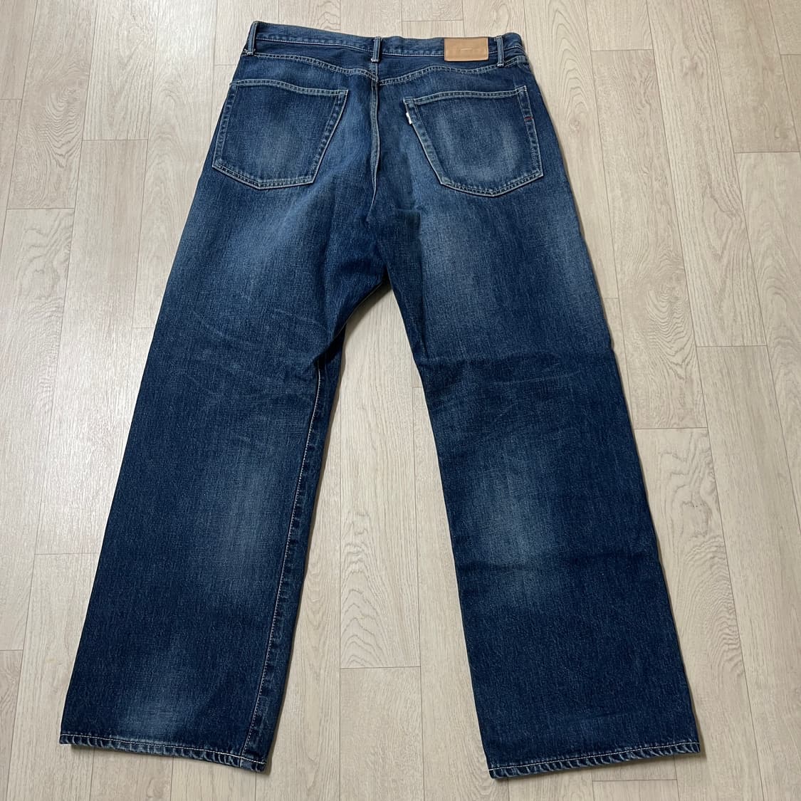 [3] 그라프페이퍼 셀비지 데님 5p 와이드 스트레이트 팬츠 다크페이드 상품이미지9