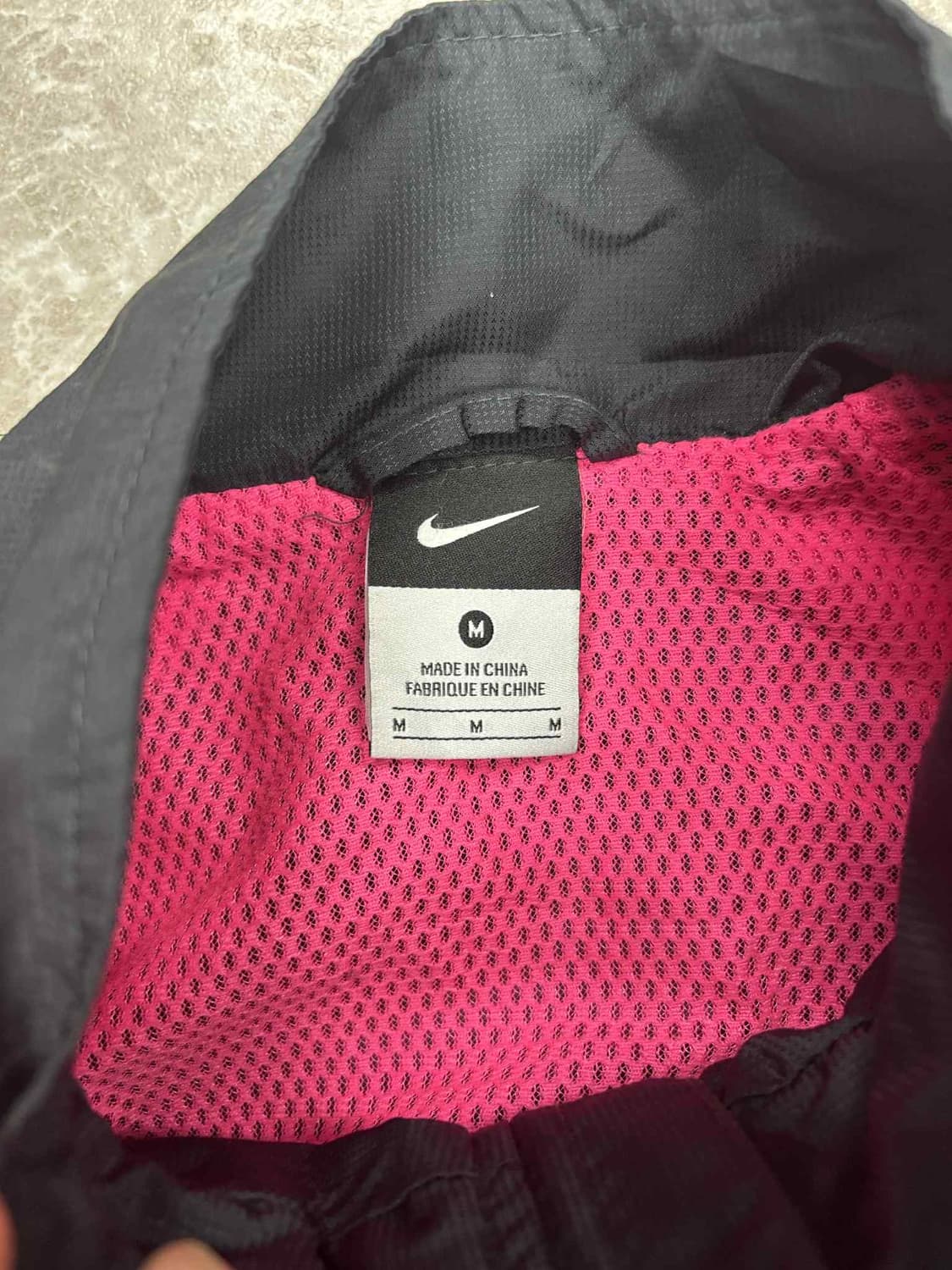 나이키 솔로 스우시 핑크 그레이 올드스쿨 윈드브레이커 자켓 바람막이 희귀 상품이미지4