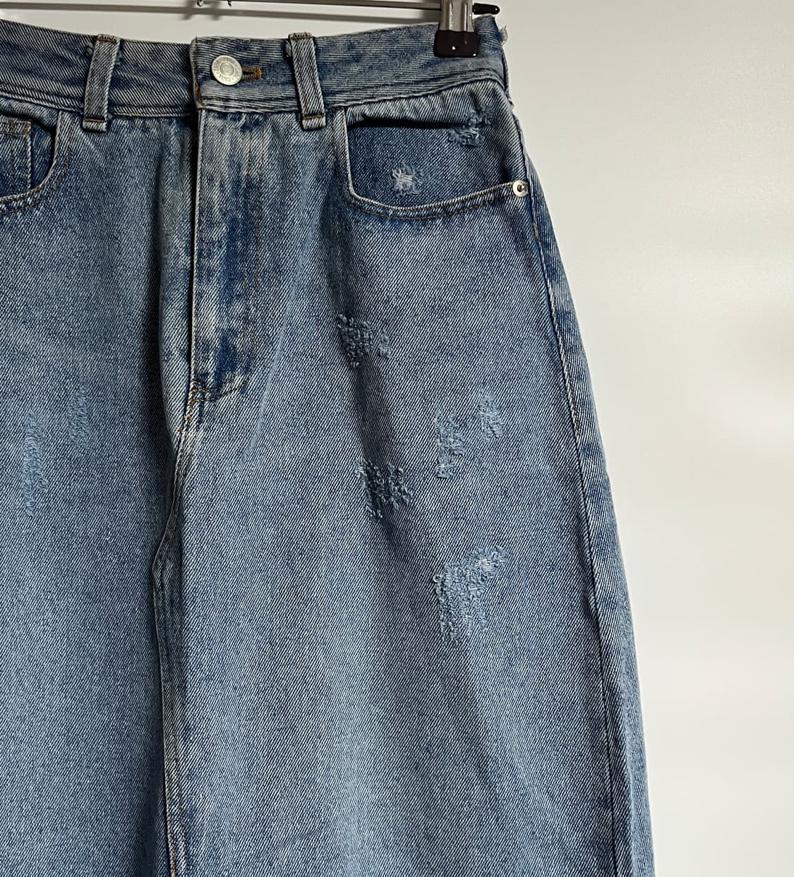 자라 앞트임 연청 데님 롱치마 롱스커트 24 상품이미지4