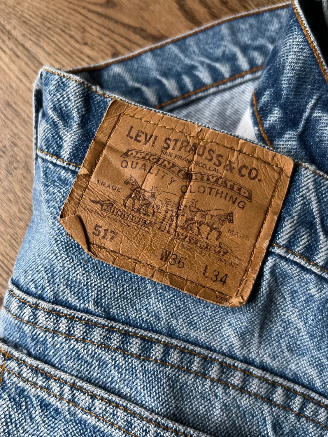 [36]90's 리바이스 Made in USA 517 오렌지탭 데님팬츠 상품이미지5