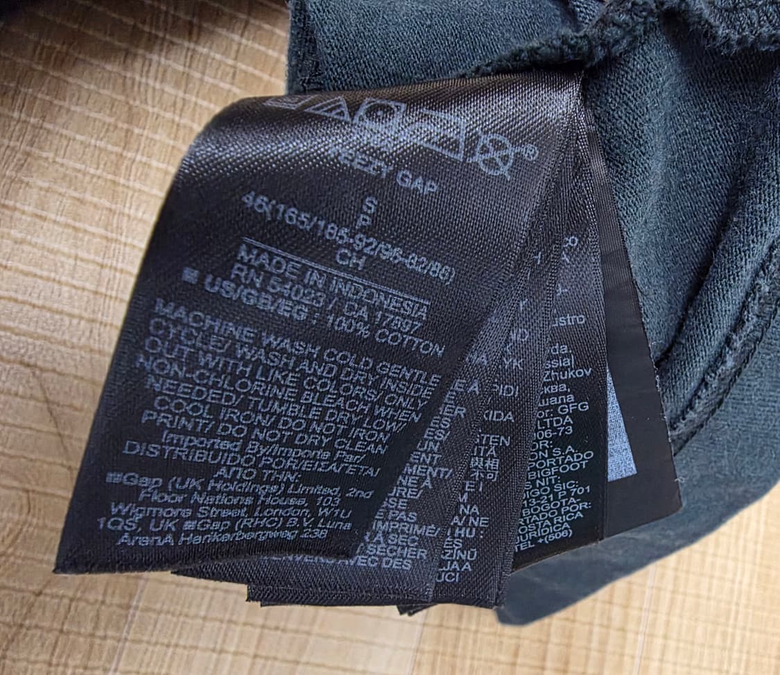 이지 갭 엔지니어드 바이 발렌시아가 도브 3/4 슬리브 티셔츠S 상품이미지4