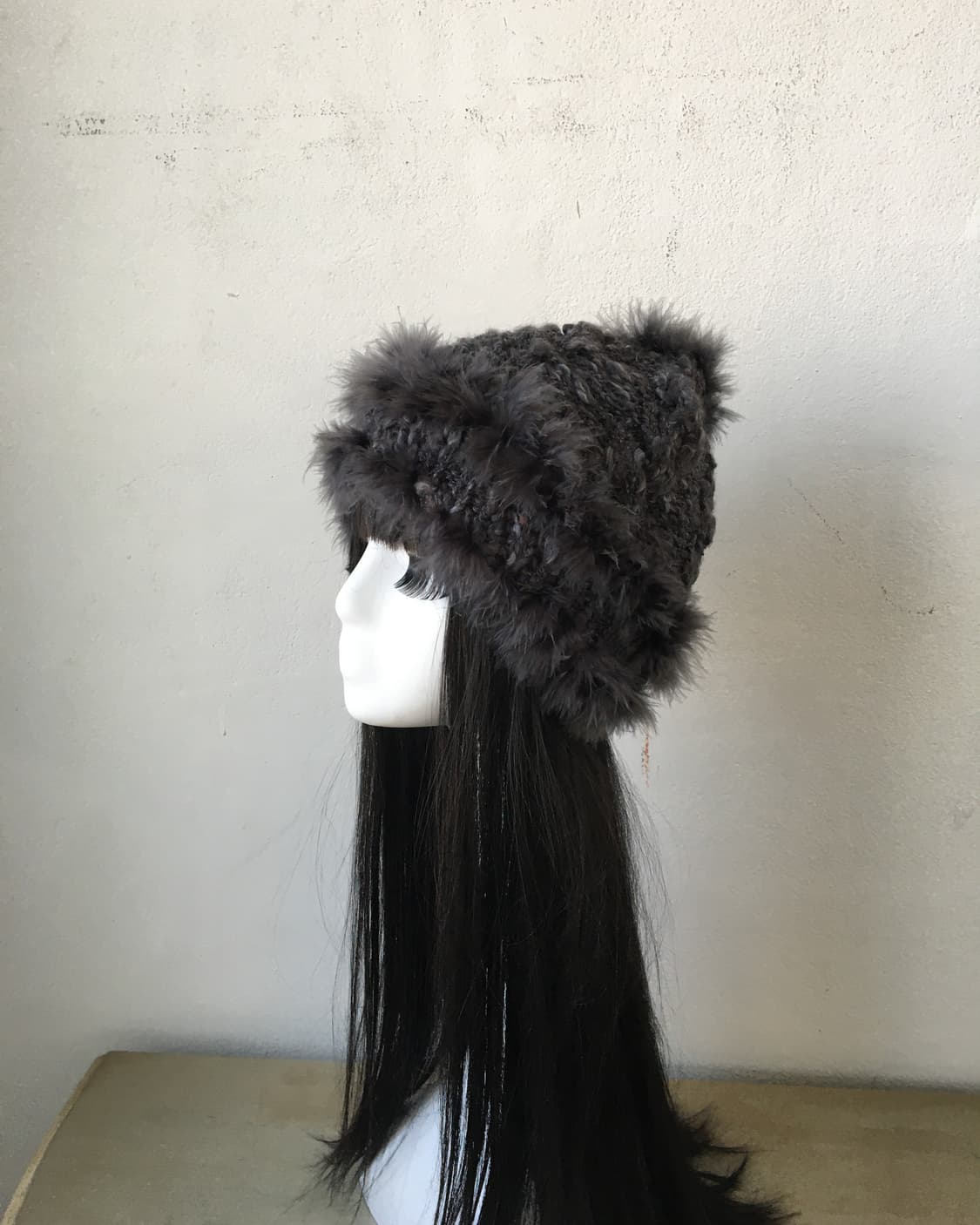fur trimming knit beanie 상품이미지2