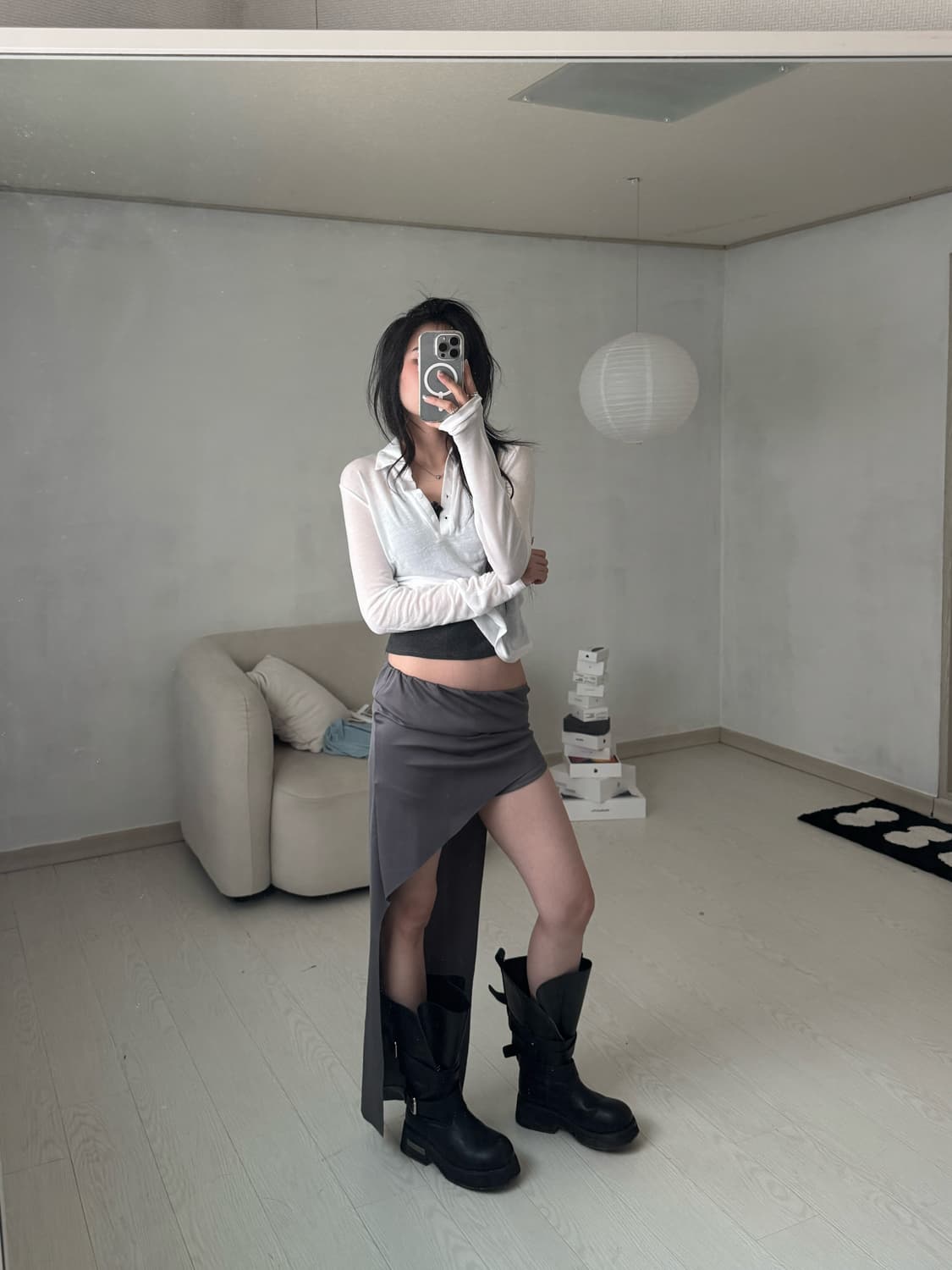 언발란스 스커트 상품이미지3