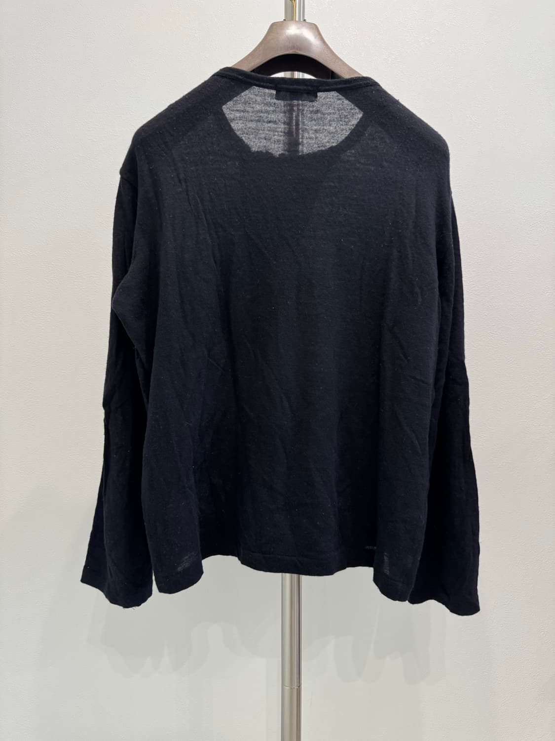 요지야마모토 뿌르옴므 비대칭 헨리넥 니트 상품이미지3