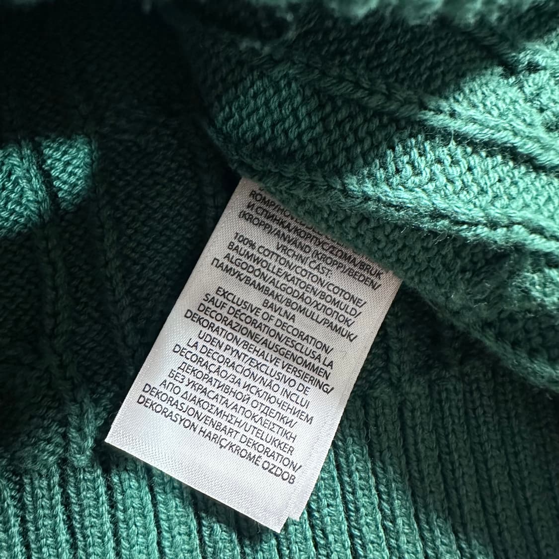 폴로 랄프로렌 보이즈 그린 케이블 반집업 상품이미지6