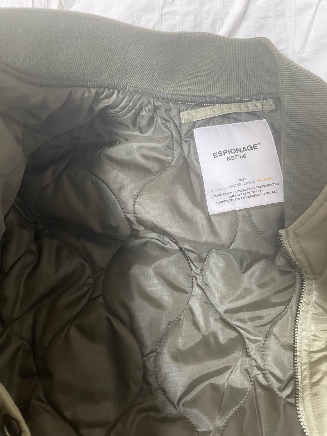 [XL] 에스피오나지 MA-1 카키 상품이미지2