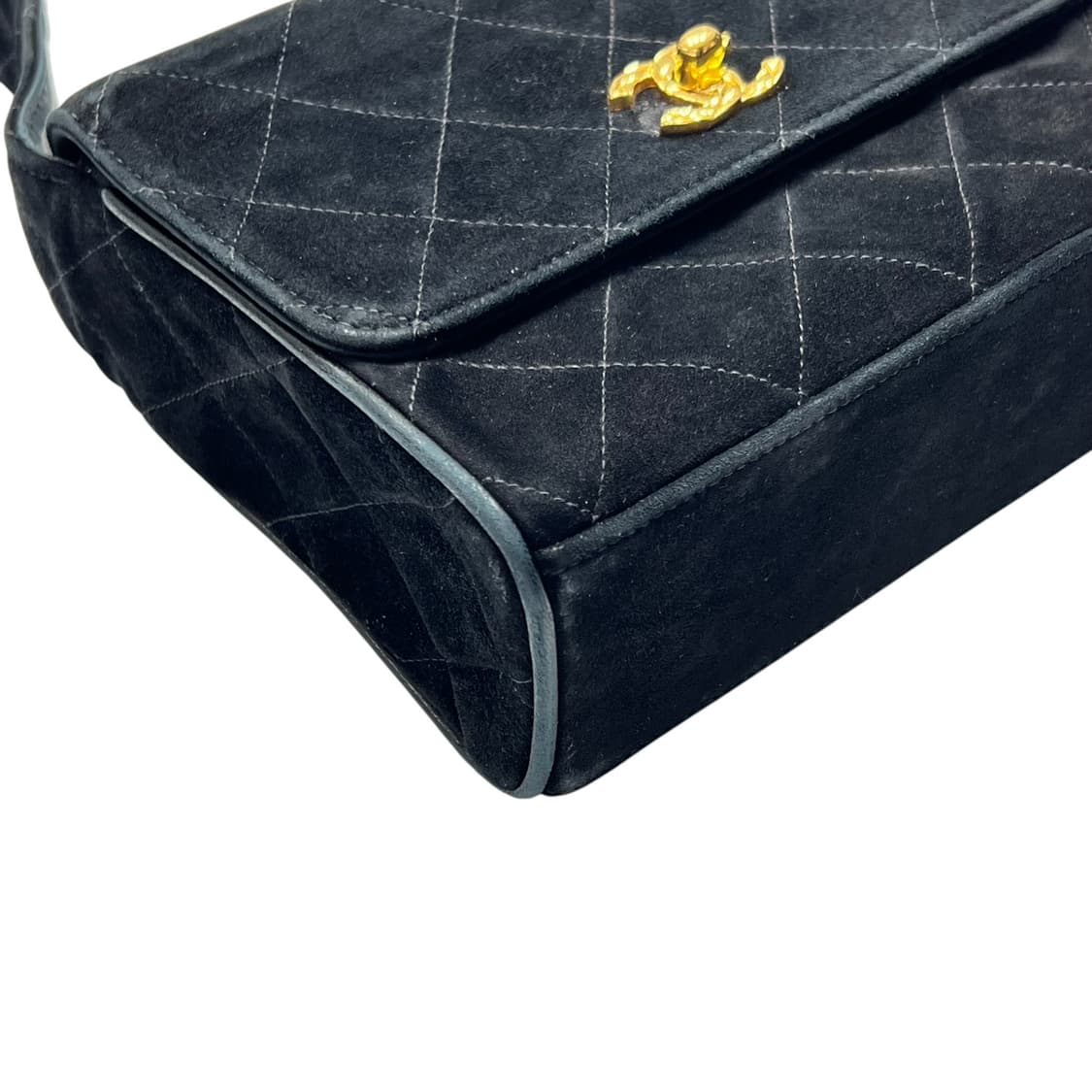 샤넬 클래식 빈티지 켈리백 스웨이드 네이비 상품이미지3