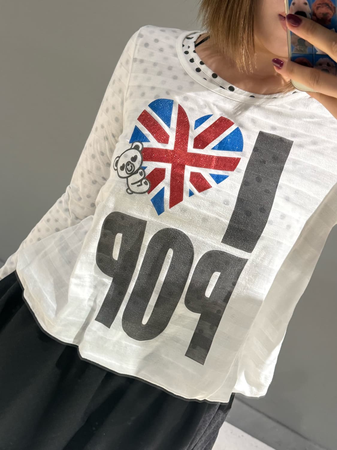 layered detail lettering long sleeve 상품이미지3