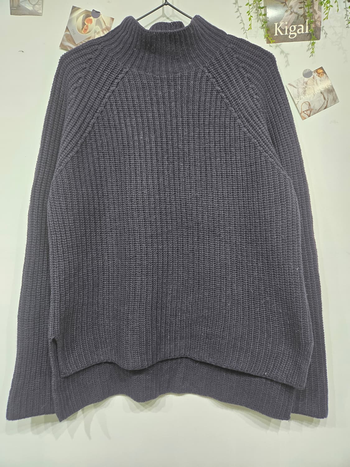 막스마라 네이비 톤넥 니트 스웨터 상품이미지3