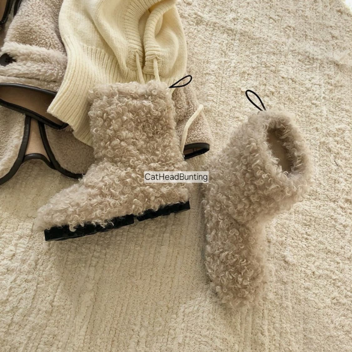 착샷O_시어링 퍼 뽀글이 양털 부츠 상품이미지5