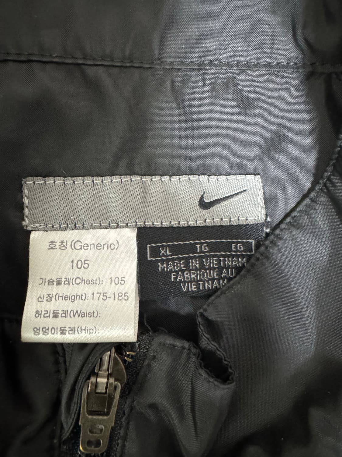 Vtg 00s 나이키 나일론 반팔 자켓(블랙) 상품이미지3
