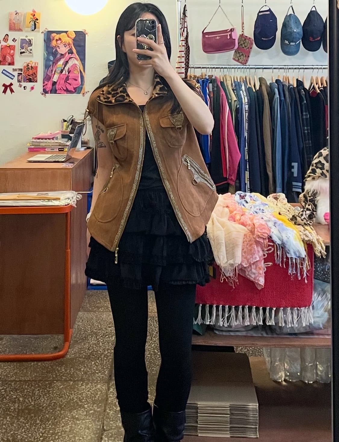 레오파드 스웨이드 베스트 [무배] 상품이미지2