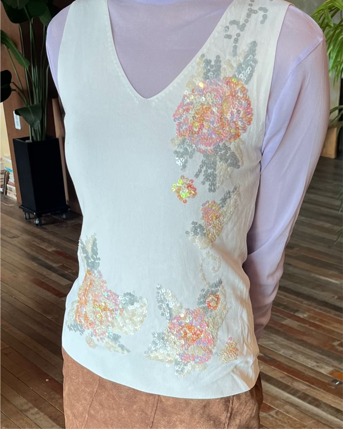 Calfleet brown skirt 상품이미지3