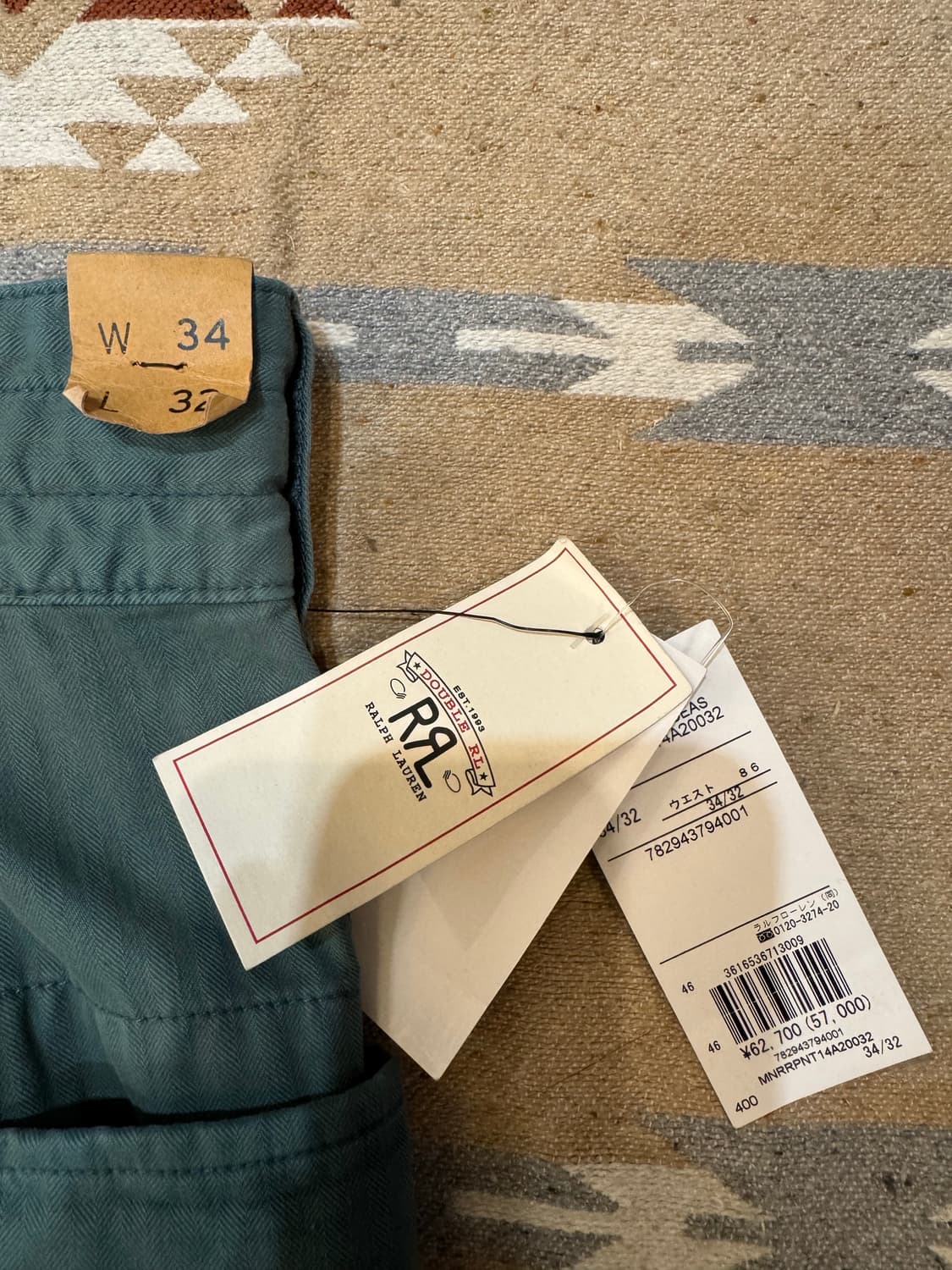 [34-32] RRL 더블알엘 헤링본 트윌 카고 팬츠  상품이미지7