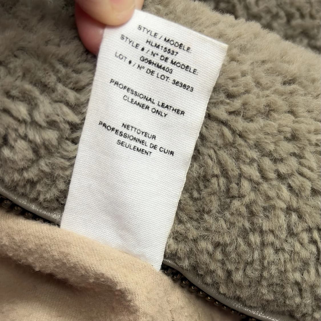 헬무트 랭 럭스 셰르파 봄버 재킷  상품이미지4