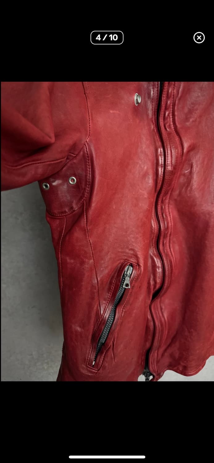 Isamu katayama horse leather jacket red 상품이미지3