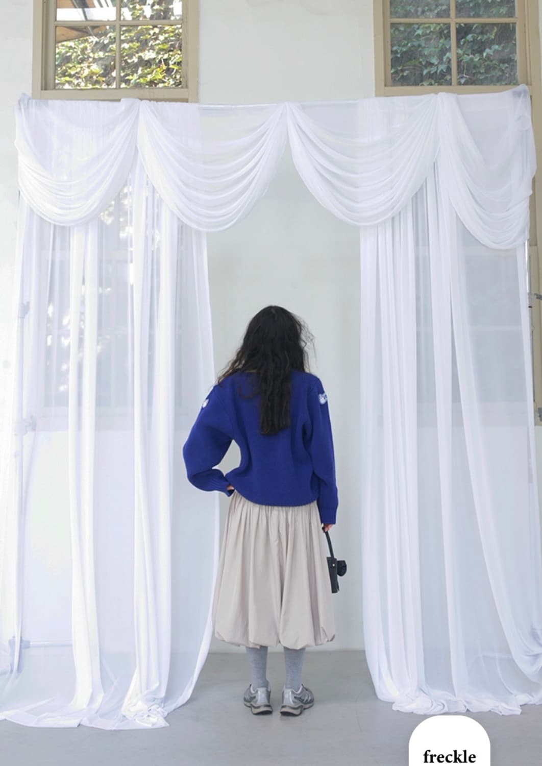 프레클 color block balloon skirt 상품이미지5