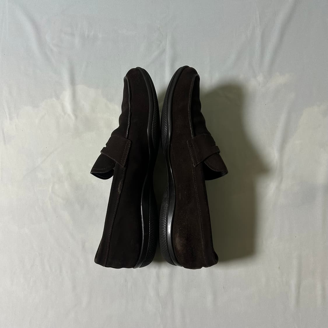 Prada sports suede dark brown loafers 상품이미지3
