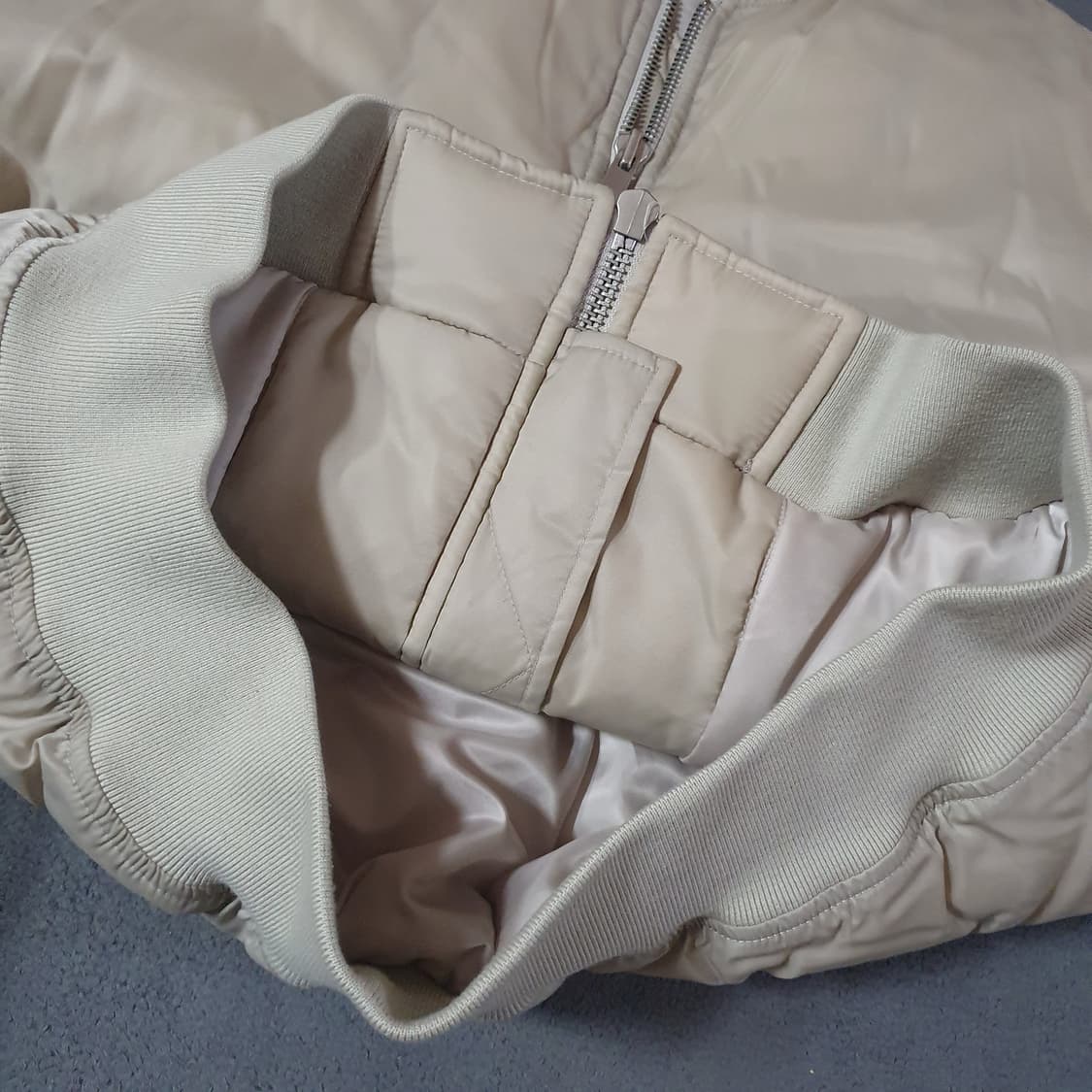 쿠어 오버핏 ma-1 자켓 L 크림베이지 상품이미지6