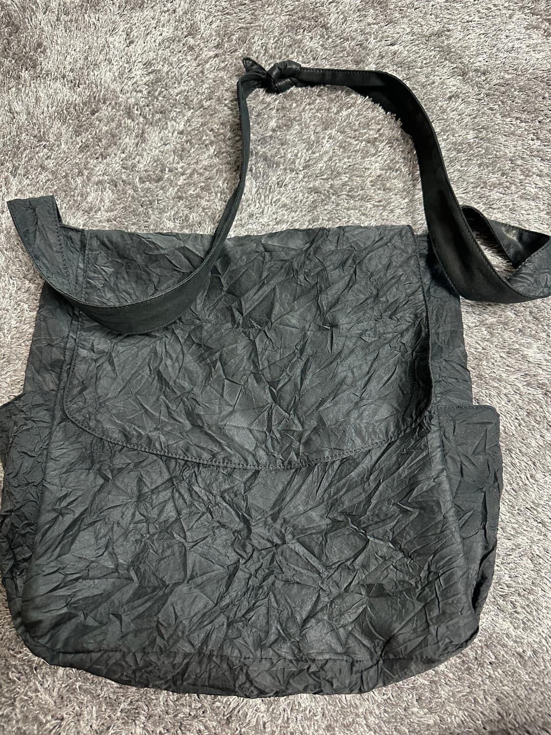 해칭룸 투페이스백 리버시블 크링클 블랙 레더 상품이미지3