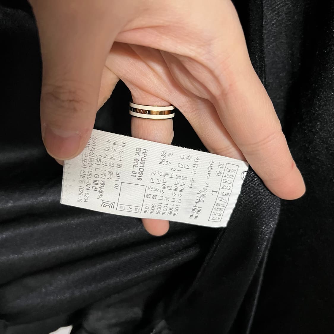 헤지스 블랙 퍼 후드 패딩 L 상품이미지7