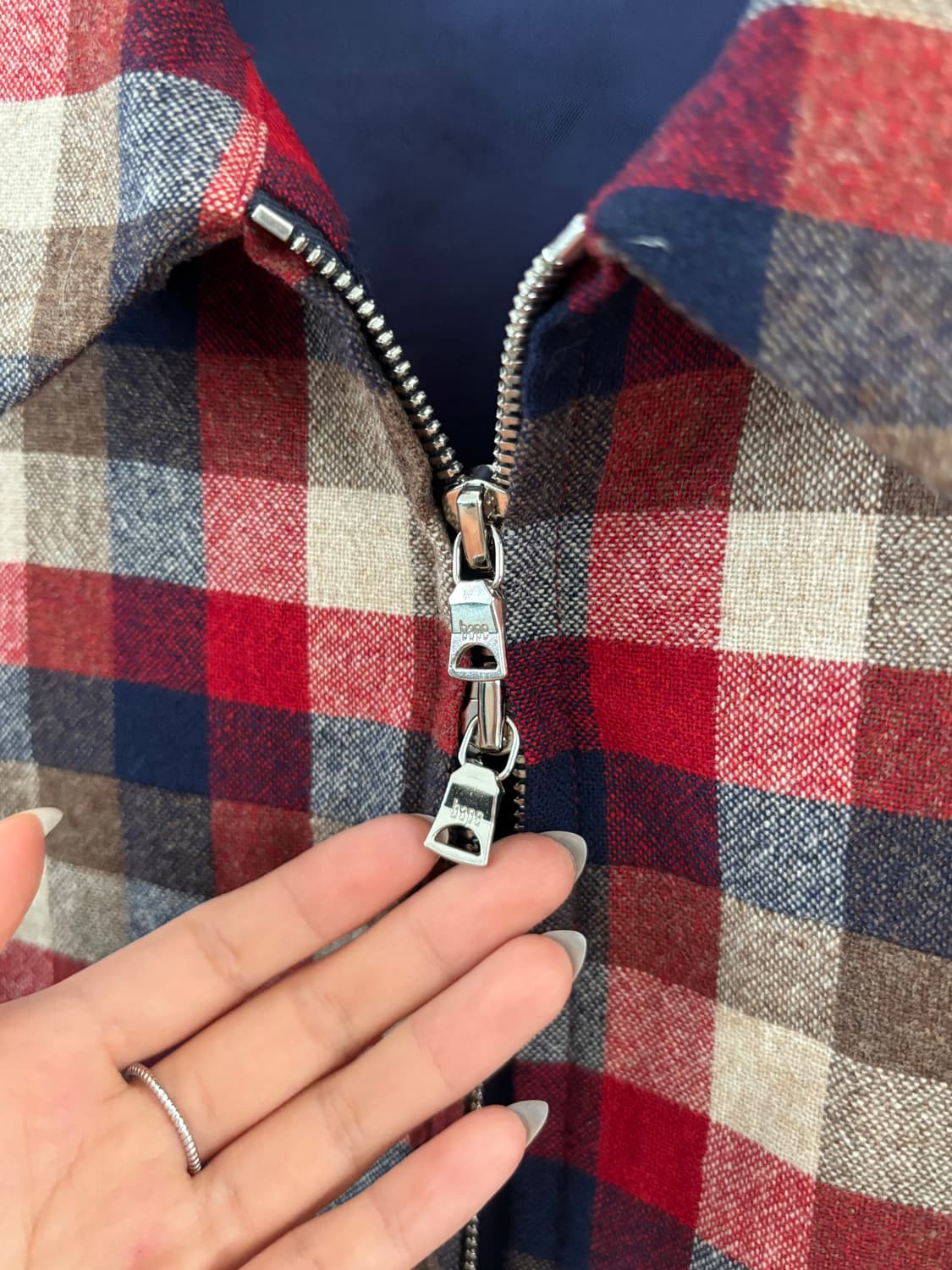 Bape 베이프 체크 울 집업 자켓 상품이미지4