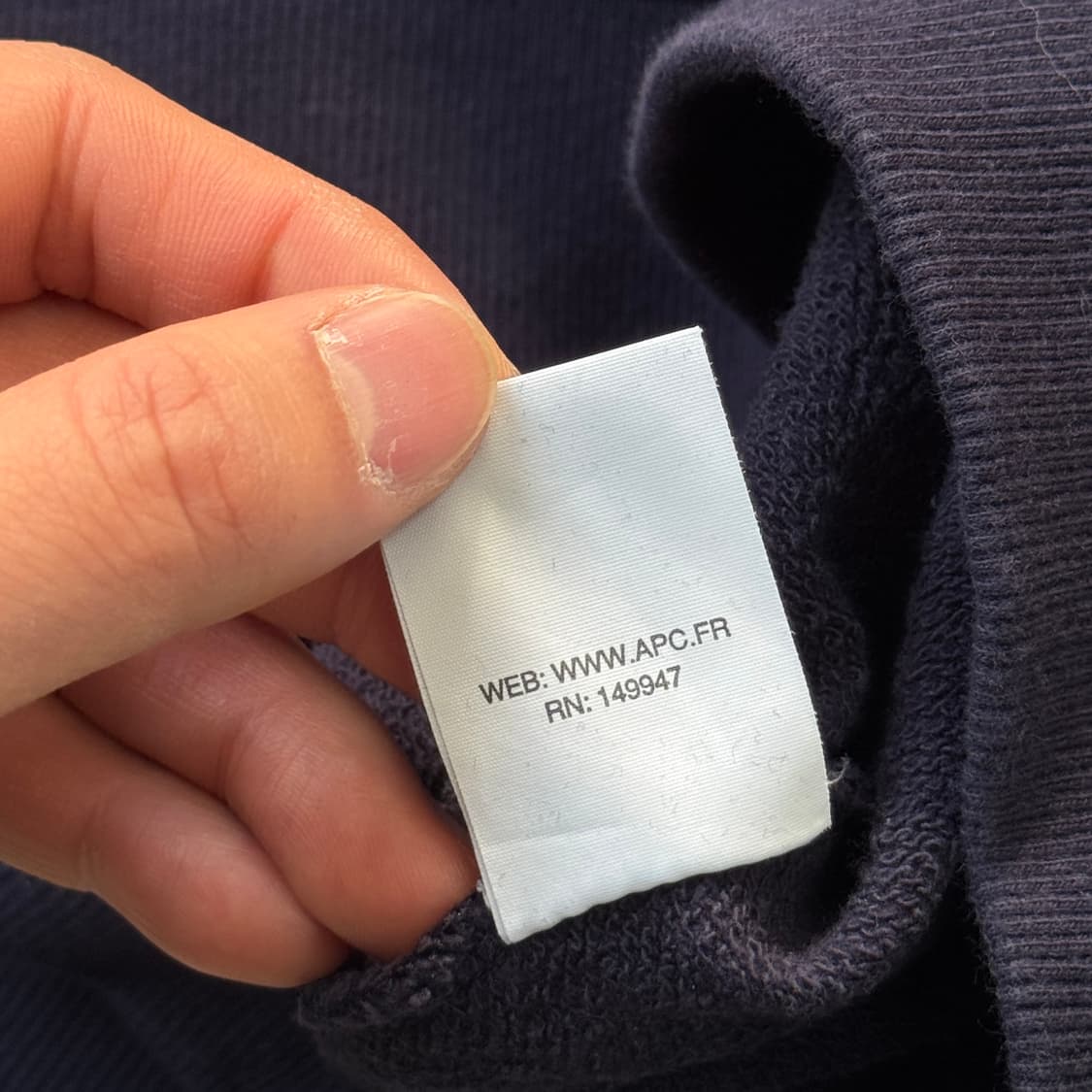 아페쎄 빅로고 네이비 스웻 맨투맨 M 상품이미지7