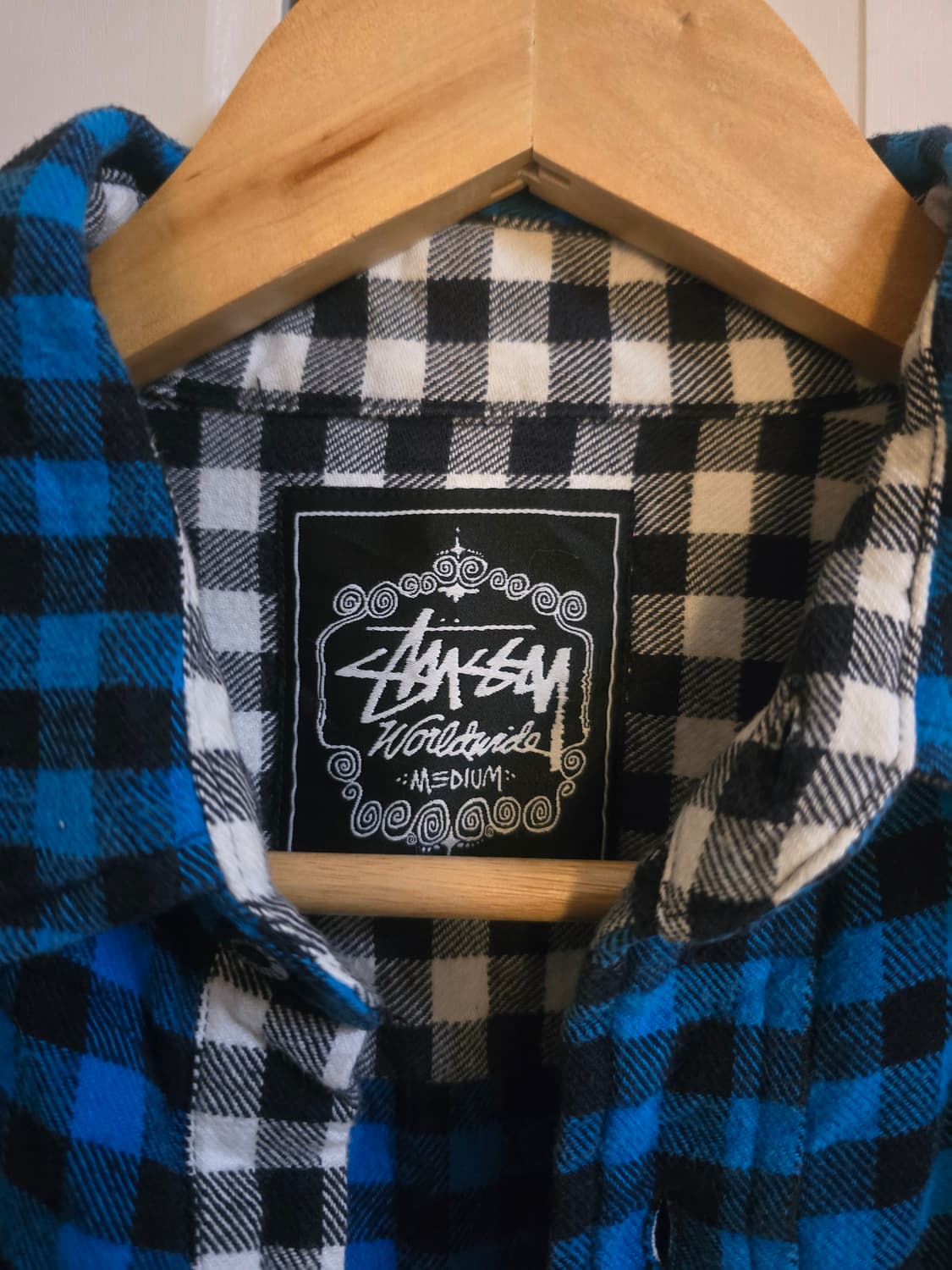 00s Stussy 스투시 헤비 플란넬 체크 셔츠 M 상품이미지3