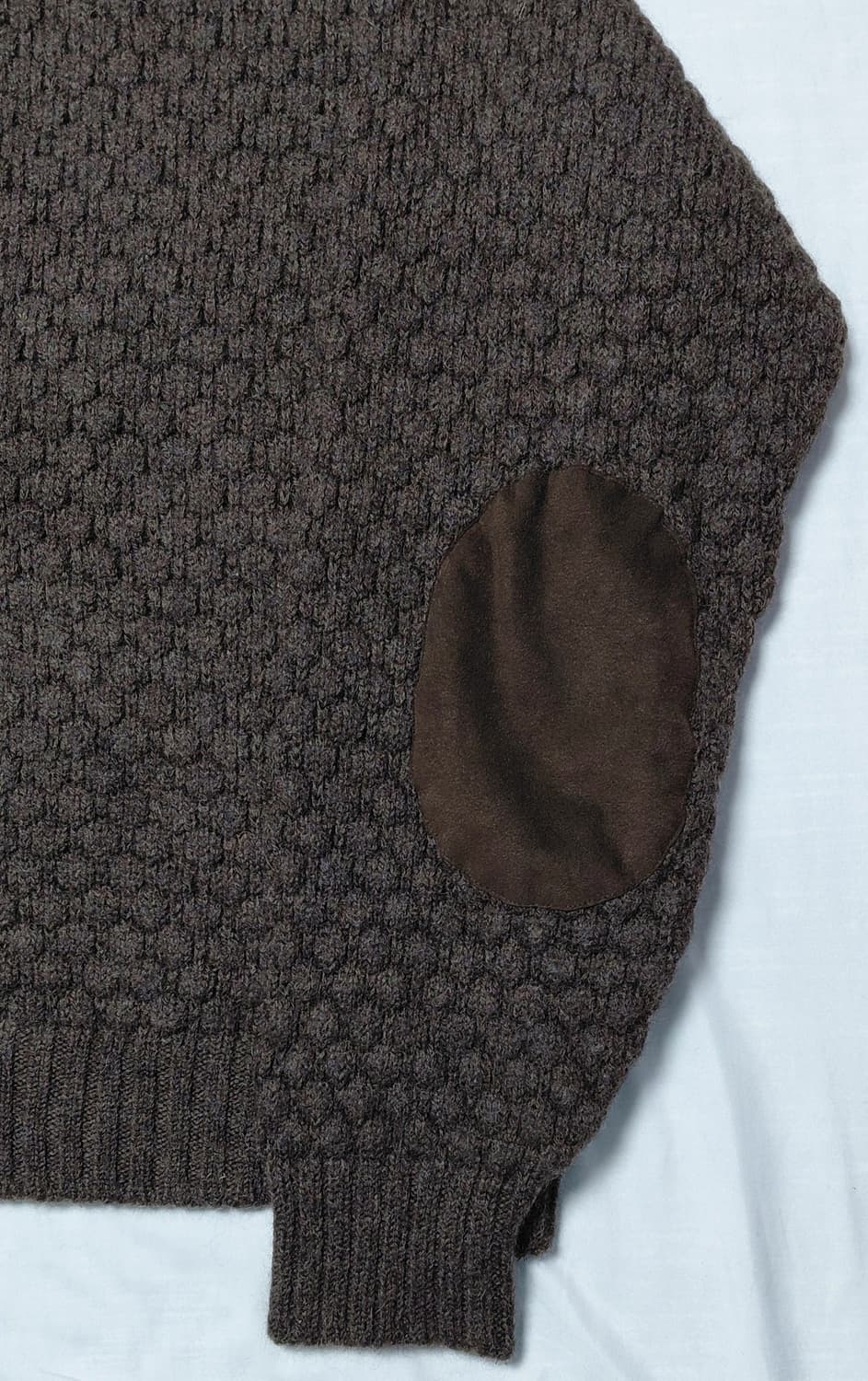[3L/울100%] 맥그리거 빈티지 헨리넥 패치 니트 (Brown) 상품이미지3