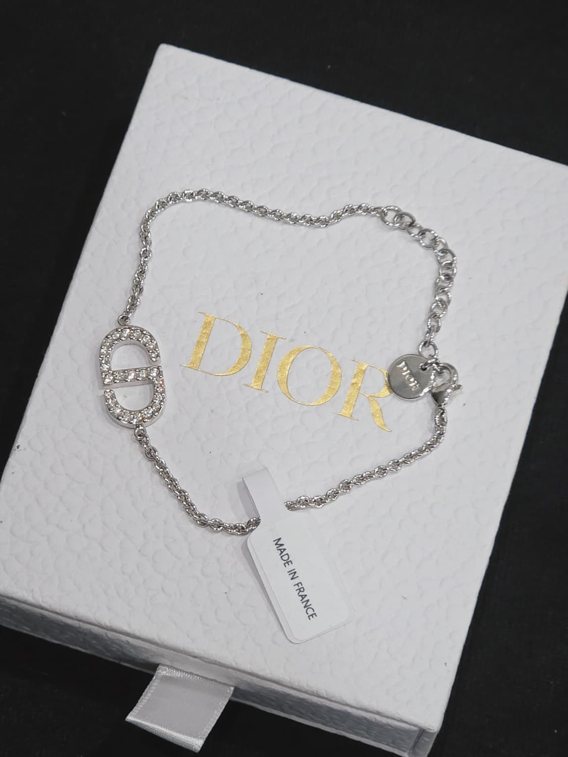 디올 은장 쁘띠 CD 로고 팔찌 상품이미지3