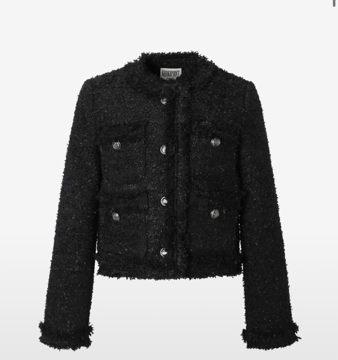 카키포인트 Antique Crop Tweed Jacket (black) 상품이미지1