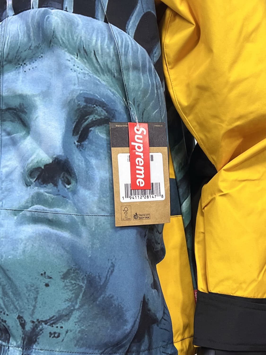 슈프림 x 노스페이스 자유의 여신상 발토로 자켓 옐로우 상품이미지6