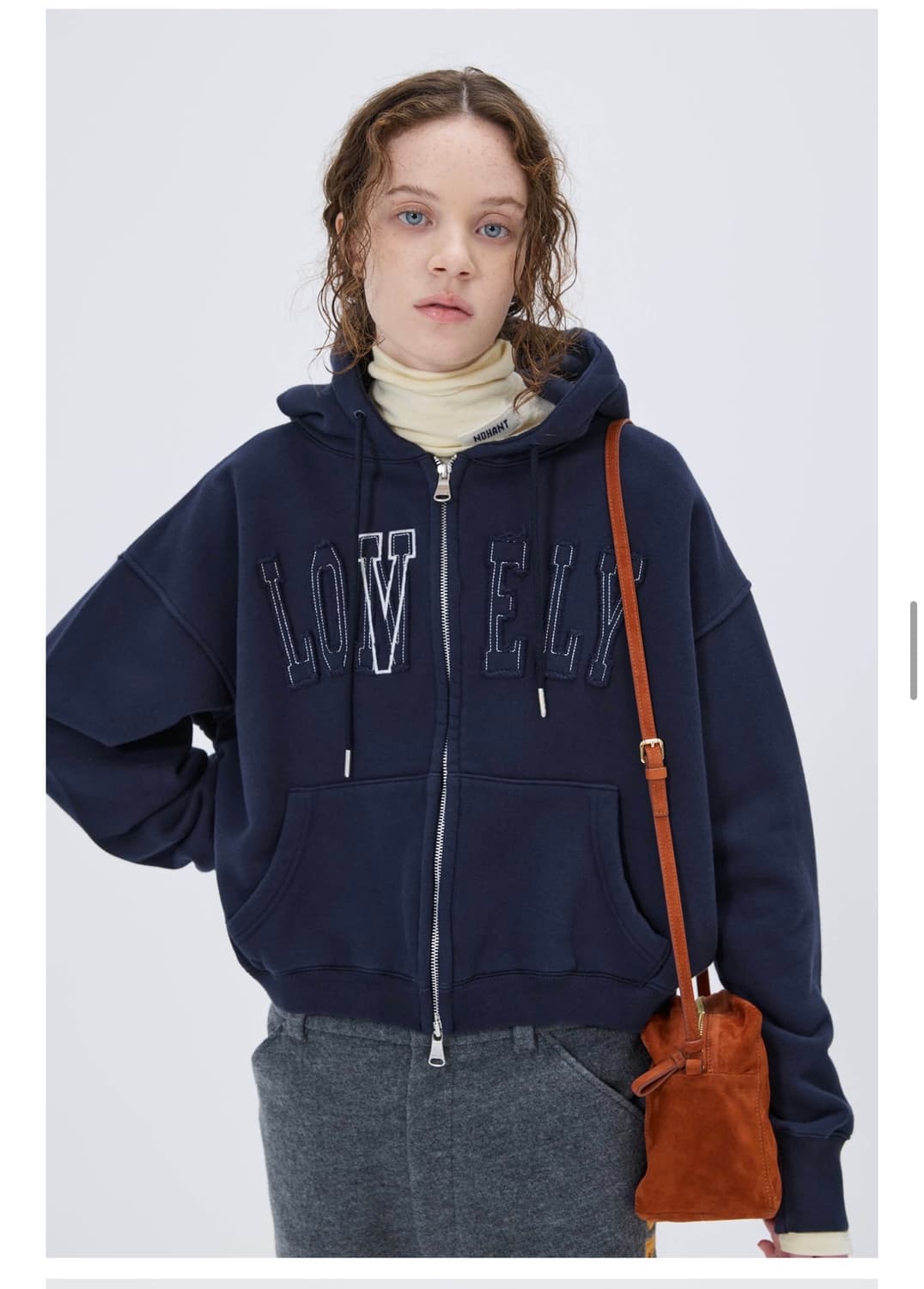 노앙 크롭 후드집업 m 상품이미지4