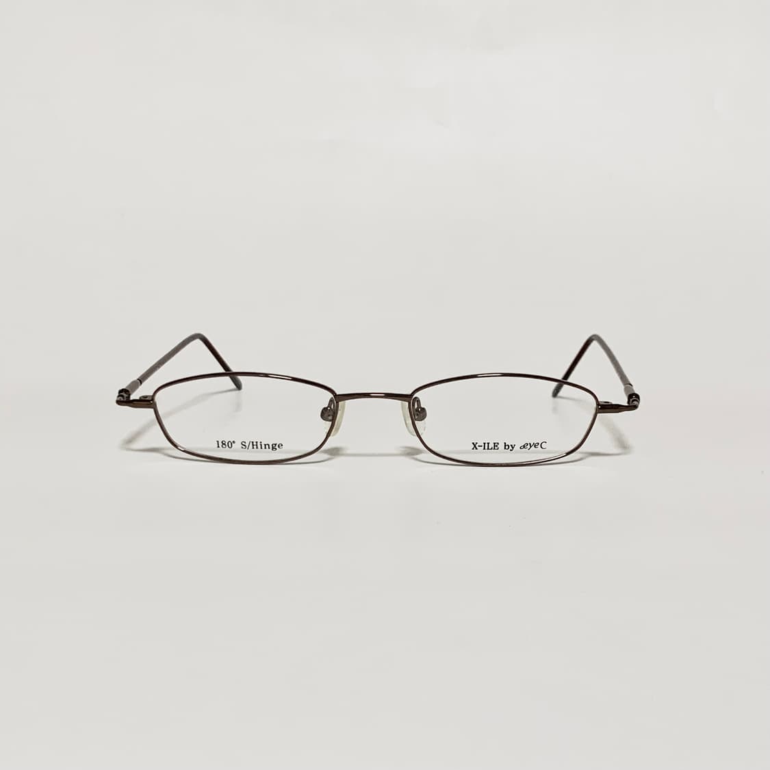 996 데드스탁 빈티지안경 초슬림 메탈 오벌 브라운 미니멀 180도 힌지 상품이미지1